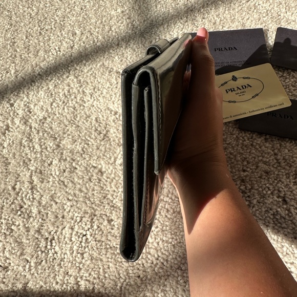 Prada Wallet - Spazzolato Portafoglio in Color Gray Smog with authenticity card - Picture 9 of 15